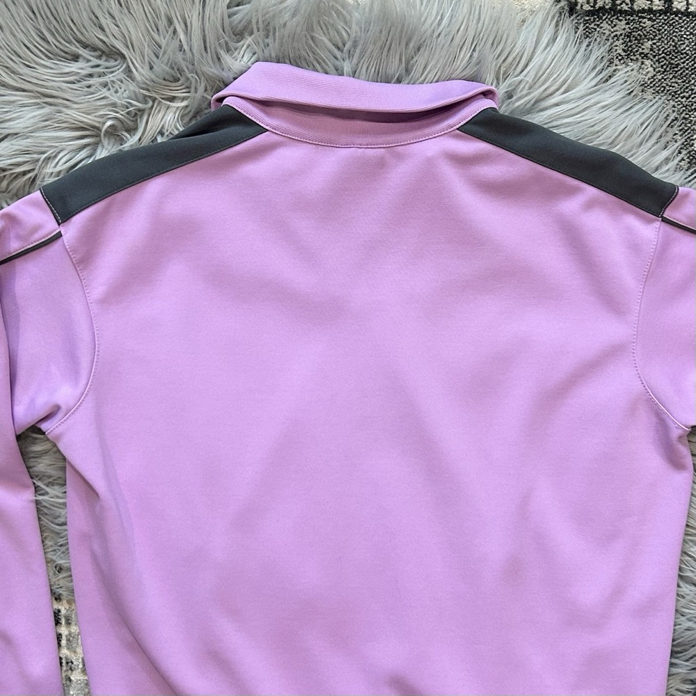 Nike Dri-Fit‎ Women's Purple /Charcoal Athleisure Track Jacket Size L (12-14) - Picture 6 of 6